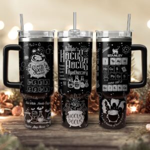 Hocus Pocus Movies Custom Stanley Quencher 40oz Stainless Steel Tumbler With Handle - Threewoofs