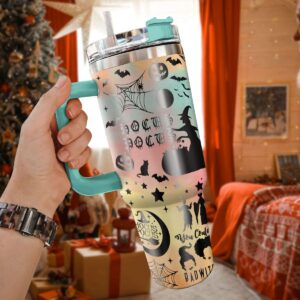Hocus Pocus Movies Custom Stanley Quencher 40oz Stainless Steel Tumbler With Handle - Threewoofs