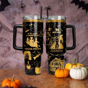 Hocus Pocus Movies Custom Stanley Quencher 40oz Stainless Steel Tumbler With Handle - Threewoofs