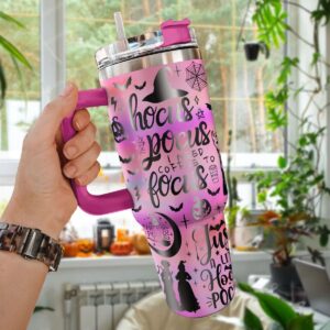 Hocus Pocus Movies Custom Stanley Quencher 40oz Stainless Steel Tumbler With Handle - Threewoofs