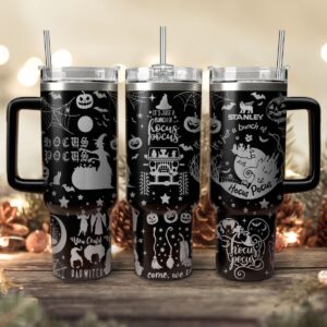 Hocus Pocus Movies Custom Stanley Quencher 40oz Stainless Steel Tumbler With Handle - Threewoofs