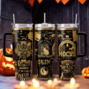 Hocus Pocus Movies Custom Stanley Quencher 40oz Stainless Steel Tumbler With Handle - Threewoofs