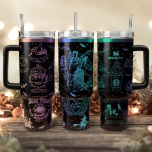 Hocus Pocus Movies Custom Stanley Quencher 40oz Stainless Steel Tumbler With Handle - Threewoofs