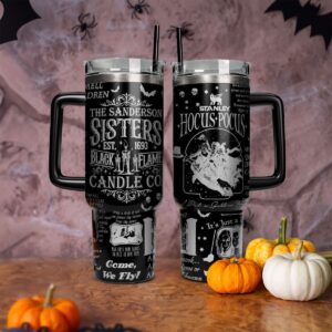 Hocus Pocus Movies Custom Stanley Quencher 40oz Stainless Steel Tumbler With Handle - Threewoofs