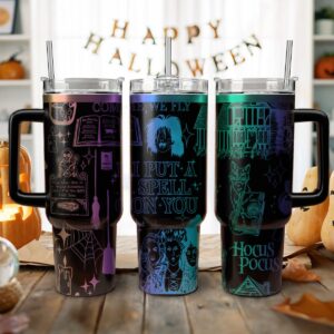 Hocus Pocus Movies Custom Stanley Quencher 40oz Stainless Steel Tumbler With Handle - Threewoofs