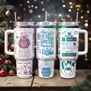 Hocus Pocus Movies Custom Stanley Quencher 40oz Stainless Steel Tumbler With Handle - Threewoofs