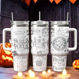Hocus Pocus Movies Custom Stanley Quencher 40oz Stainless Steel Tumbler With Handle - Threewoofs