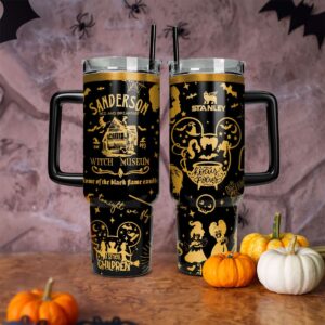 Hocus Pocus Movies Custom Stanley Quencher 40oz Stainless Steel Tumbler With Handle - Threewoofs