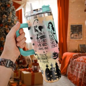 Hocus Pocus Movies Custom Stanley Quencher 40oz Stainless Steel Tumbler With Handle - Threewoofs