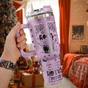 Hocus Pocus Movies Custom Stanley Quencher 40oz Stainless Steel Tumbler With Handle - Threewoofs