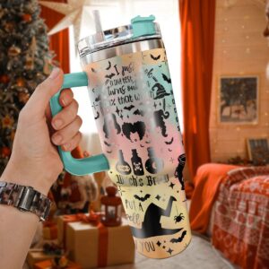 Hocus Pocus Movies Custom Stanley Quencher 40oz Stainless Steel Tumbler With Handle - Threewoofs