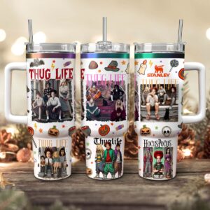 Hocus Pocus Movies Custom Stanley Quencher 40oz Stainless Steel Tumbler With Handle - Threewoofs