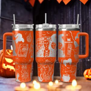 Hocus Pocus Movies Custom Stanley Quencher 40oz Stainless Steel Tumbler With Handle - Threewoofs