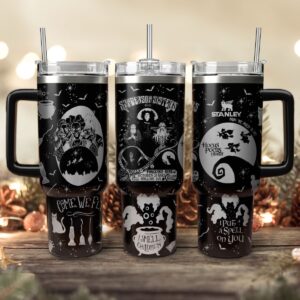 Hocus Pocus Movies Custom Stanley Quencher 40oz Stainless Steel Tumbler With Handle - Threewoofs