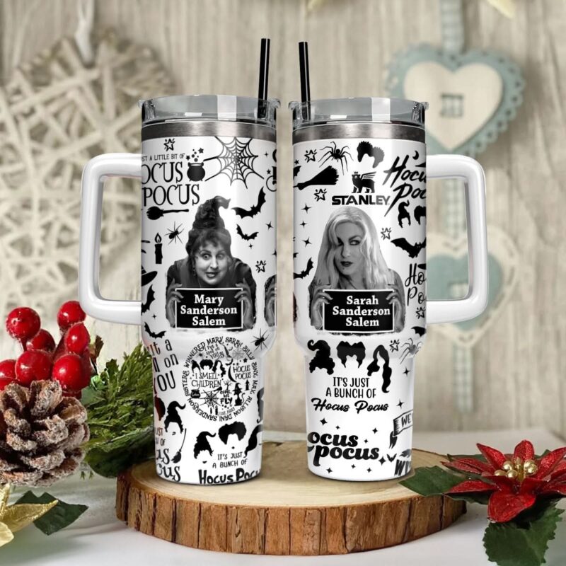 Hocus Pocus Movies Custom Stanley Quencher 40oz Stainless Steel Tumbler With Handle - Threewoofs - Image 3