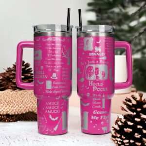 Hocus Pocus Movies Custom Stanley Quencher 40oz Stainless Steel Tumbler With Handle - Threewoofs