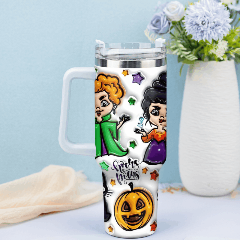 Hocus Pocus Movies Custom Stanley Quencher 40oz Stainless Steel Tumbler With Handle - Threewoofs - Image 3