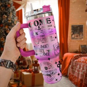 Hocus Pocus Movies Custom Stanley Quencher 40oz Stainless Steel Tumbler With Handle - Threewoofs