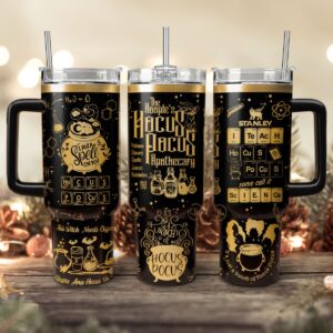 Hocus Pocus Movies Custom Stanley Quencher 40oz Stainless Steel Tumbler With Handle - Threewoofs