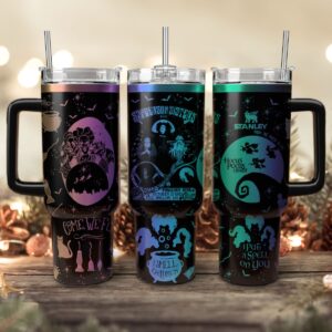 Hocus Pocus Movies Custom Stanley Quencher 40oz Stainless Steel Tumbler With Handle - Threewoofs