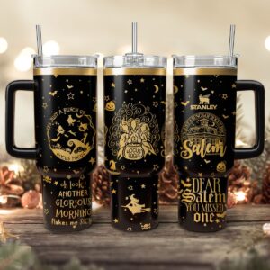Hocus Pocus Movies Custom Stanley Quencher 40oz Stainless Steel Tumbler With Handle - Threewoofs