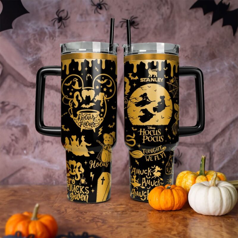Hocus Pocus Movies Custom Stanley Quencher 40oz Stainless Steel Tumbler With Handle - Threewoofs - Image 2