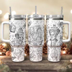 Hocus Pocus Movies Custom Stanley Quencher 40oz Stainless Steel Tumbler With Handle - Threewoofs
