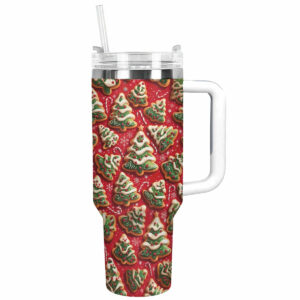 Holiday Cookie Craze Christmas Custom Stanley Quencher 40oz Stainless Steel Tumbler With Handle - Threewoofs