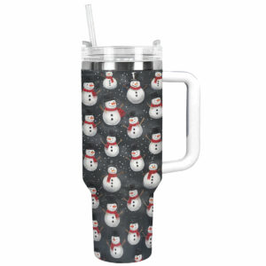 Holiday Hugs Snowman Christmas Custom Stanley Quencher 40oz Stainless Steel Tumbler With Handle - Threewoofs