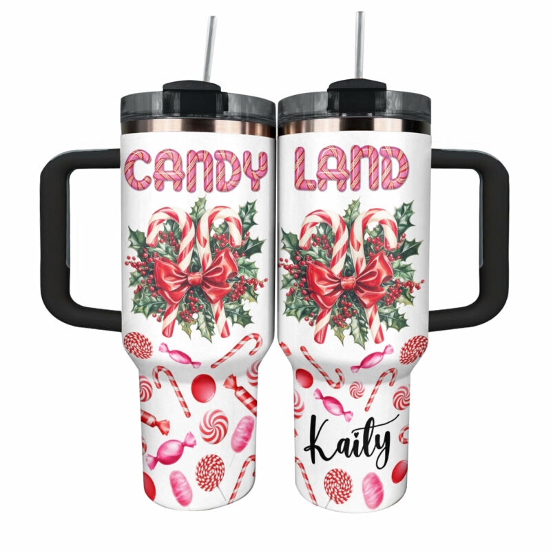 Holiday Sweets Christmas Custom Stanley Quencher 40oz Stainless Steel Tumbler With Handle - Threewoofs - Image 2