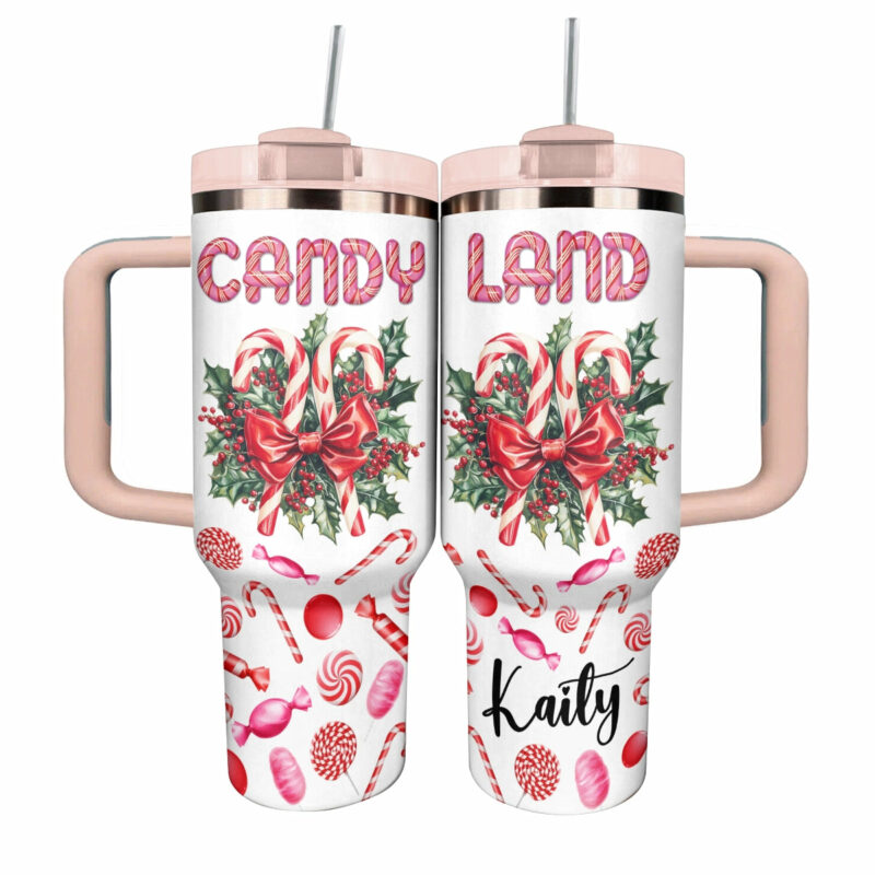 Holiday Sweets Christmas Custom Stanley Quencher 40oz Stainless Steel Tumbler With Handle - Threewoofs - Image 3