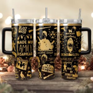 Home Alone Movies Custom Stanley Quencher 40oz Stainless Steel Tumbler With Handle - Threewoofs
