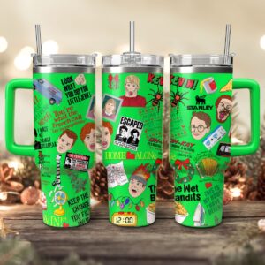 Home Alone Movies Custom Stanley Quencher 40oz Stainless Steel Tumbler With Handle - Threewoofs
