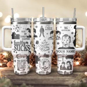 Home Alone Movies Custom Stanley Quencher 40oz Stainless Steel Tumbler With Handle - Threewoofs