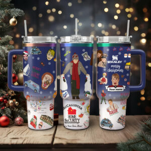 Home Alone Movies Custom Stanley Quencher 40oz Stainless Steel Tumbler With Handle - Threewoofs