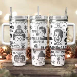 Home Alone Movies Custom Stanley Quencher 40oz Stainless Steel Tumbler With Handle - Threewoofs