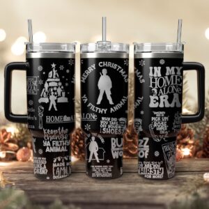 Home Alone Movies Custom Stanley Quencher 40oz Stainless Steel Tumbler With Handle - Threewoofs