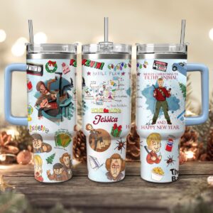 Home Alone Movies Custom Stanley Quencher 40oz Stainless Steel Tumbler With Handle - Threewoofs