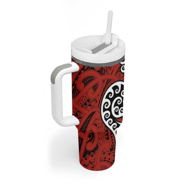 Honour The Treaty New Zealand Toitu Te Tiriti Ake!Ake!Ake! Custom Stanley Quencher 40oz Stainless Steel Tumbler With Handle - Threewoofs - Image 2