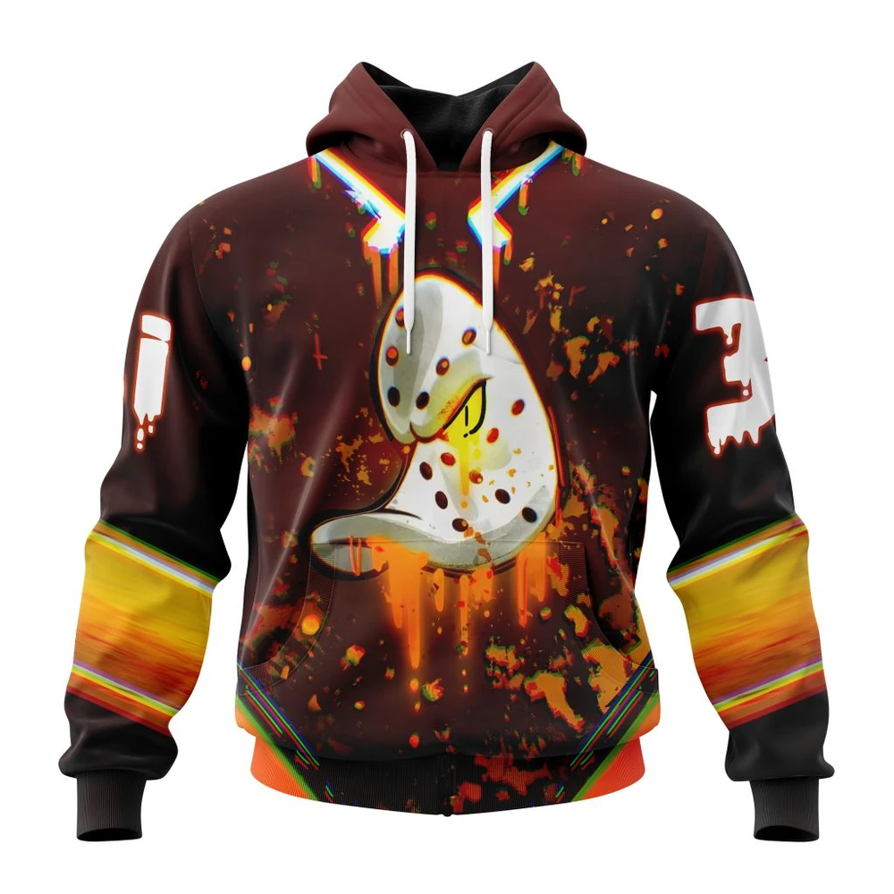 Hoodie Anaheim Ducks, Specialized Jersey For Halloween Night QTNHL080524A3251HD