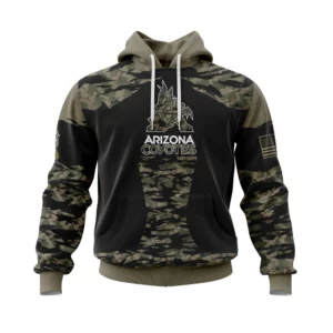 Hoodie Arizona Coyotes, Honors Veterans And Military Members QTNHL080524A3822HD