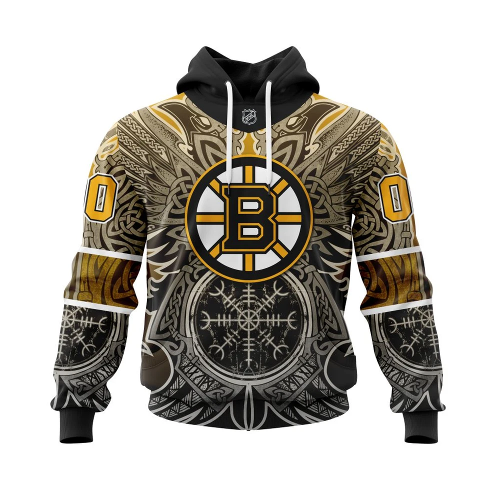 Hoodie Boston Bruins , Specialized Norse Viking Symbols St2201 QTNHL080524A3807HD