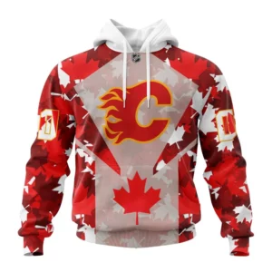 Hoodie Calgary Flames, Special Concept For Canada Day St2201 QTNHL080524A2146HD