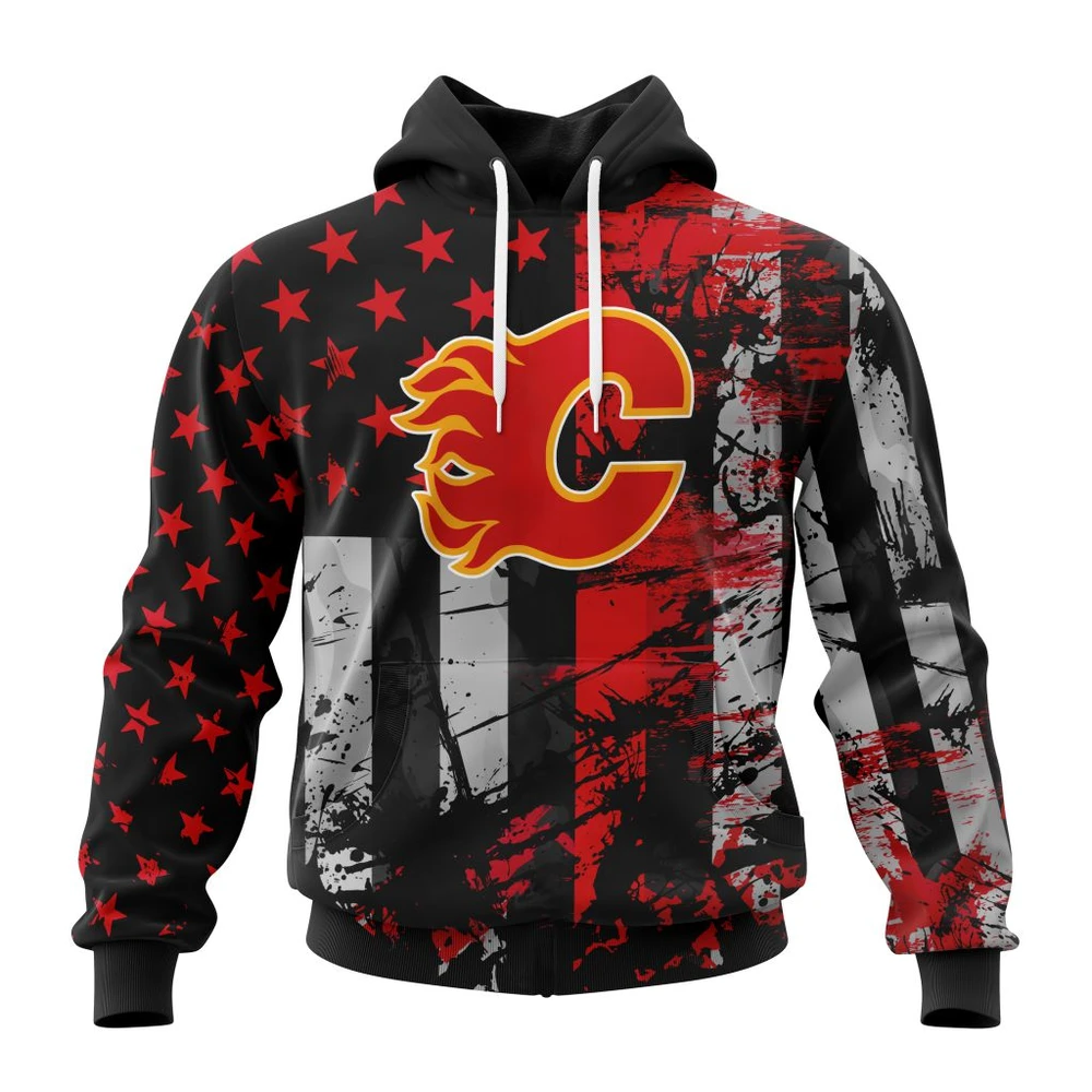 Hoodie Calgary Flames Specialized Jersey For America QTNHL080524A3239HD