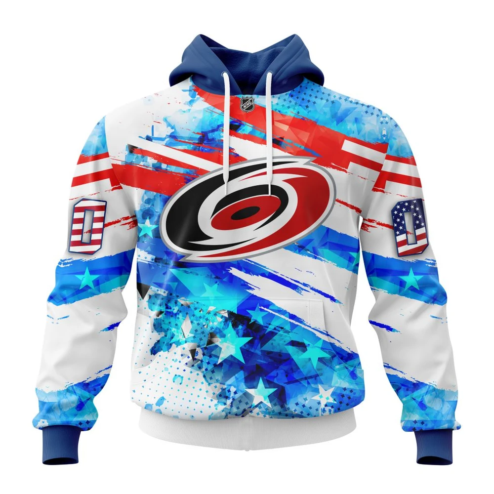 Hoodie Carolina Hurricanes, Special Concept For Independence Day St2201 QTNHL080524A2144HD