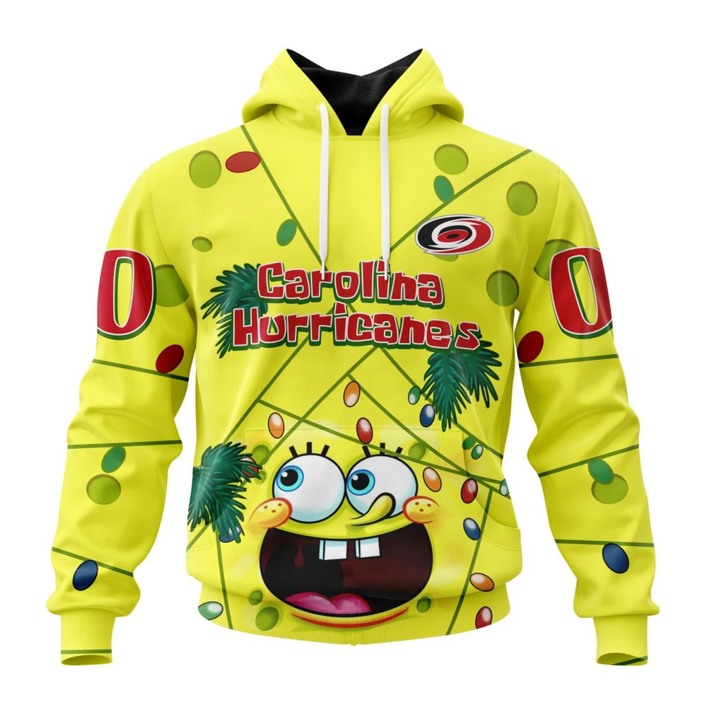Hoodie Carolina Hurricanes, Specialized Jersey With Spongebob V0122 QTNHL080524A3269HD