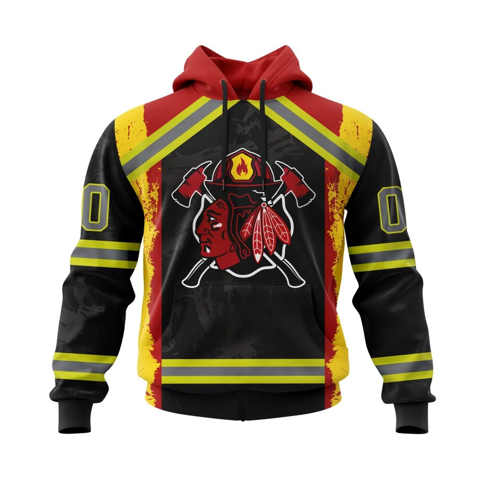 Hoodie Chicago Blackhawks, Honnor Firefighter V0322 QTNHL080524A3834HD