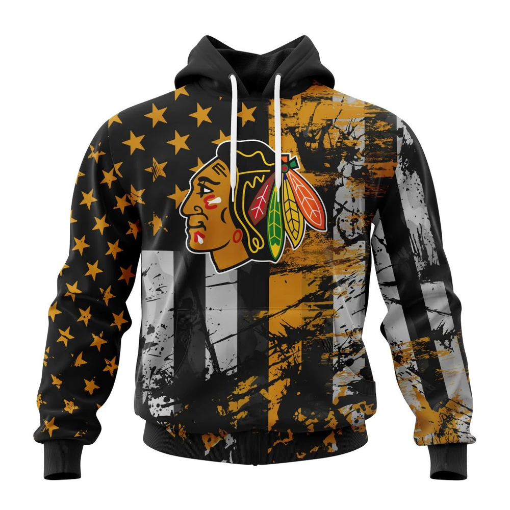 Hoodie Chicago Blackhawks, Specialized Jersey For America QTNHL080524A3240HD