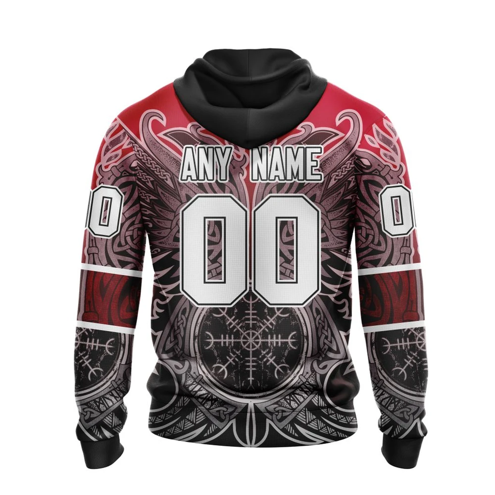 Hoodie Chicago Blackhawks, Specialized Norse Viking Symbols St2201 QTNHL080524A3831HD - Image 2