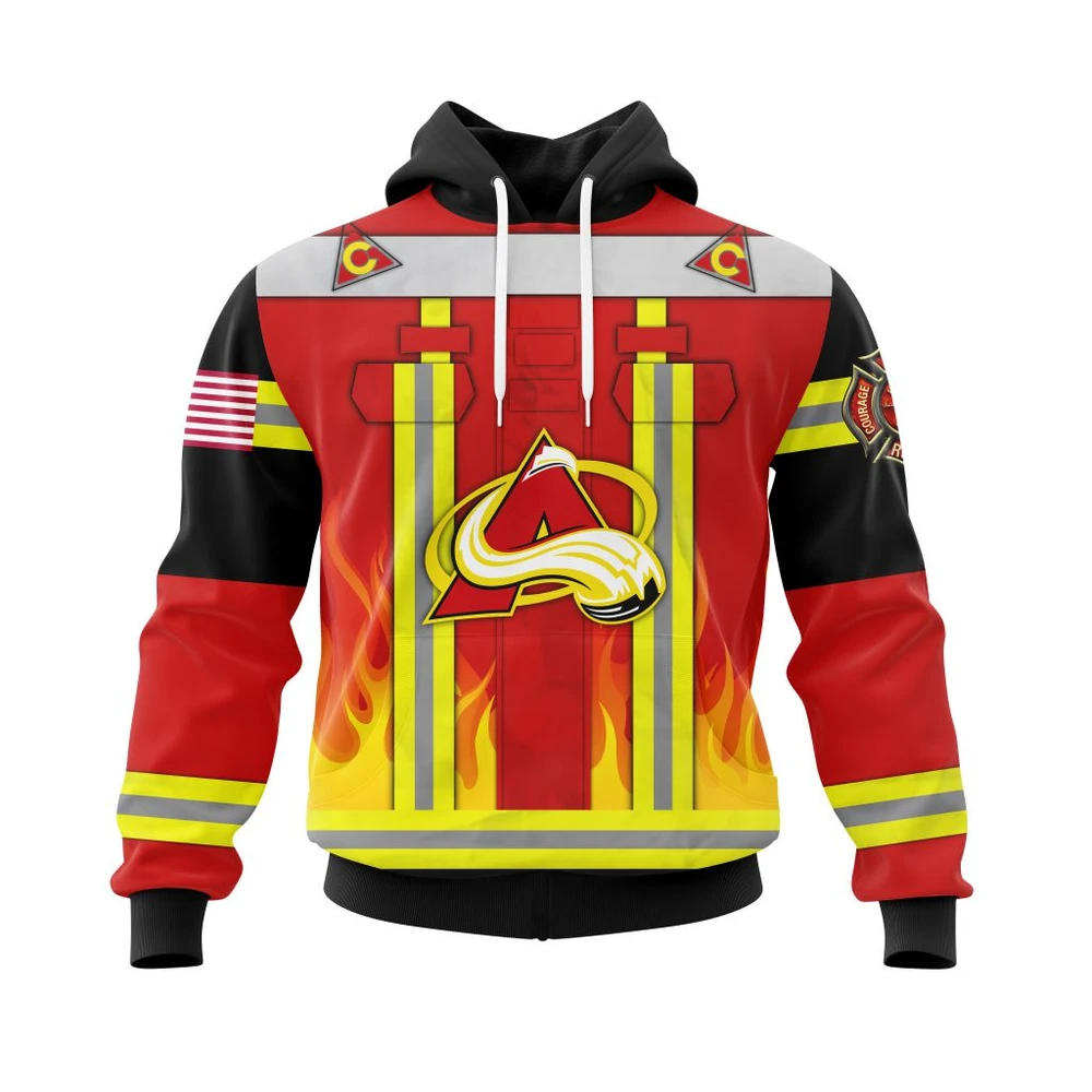 Hoodie Colorado Avalanche Honnor Firefighter Uniform V0622 QTNHL080524A3765HD